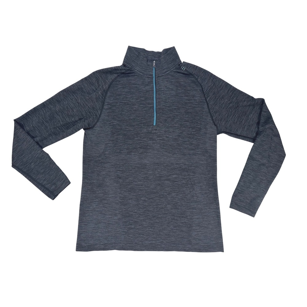 Lululemon Metal Vent Tech 1/2 Zip Pullover Mens Large Gray Heathered Long Sleeve